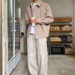 816B-JK107-P105 春季韩版男士短款翻领宽松夹克休闲拉链外套韩图片
