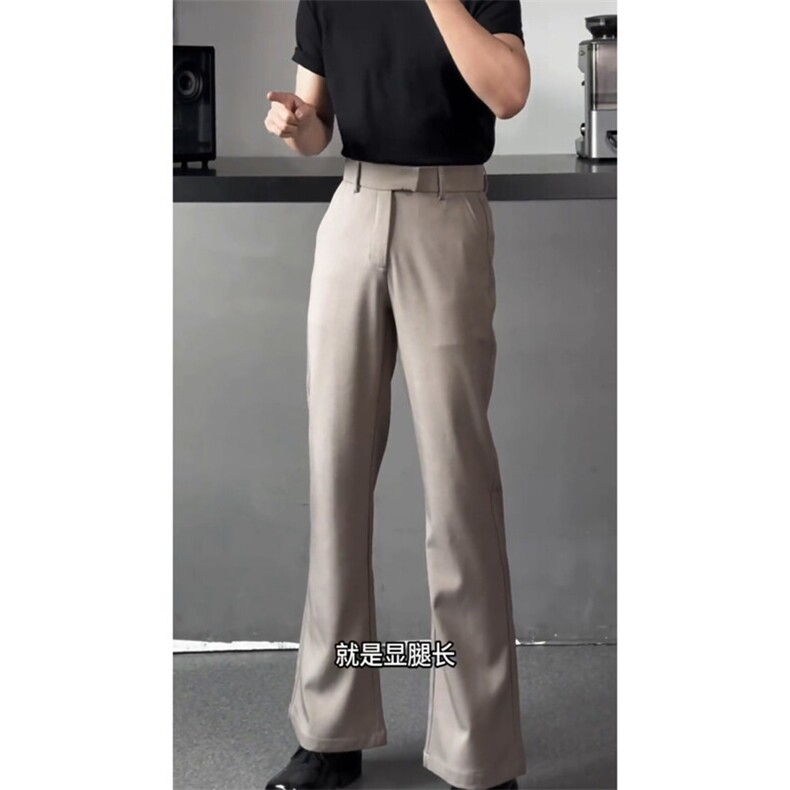 （量大价优)~春季褶皱垂感显瘦西装休闲微喇长裤K06003P45,男装休闲裤,星座1004（原星座815-3）