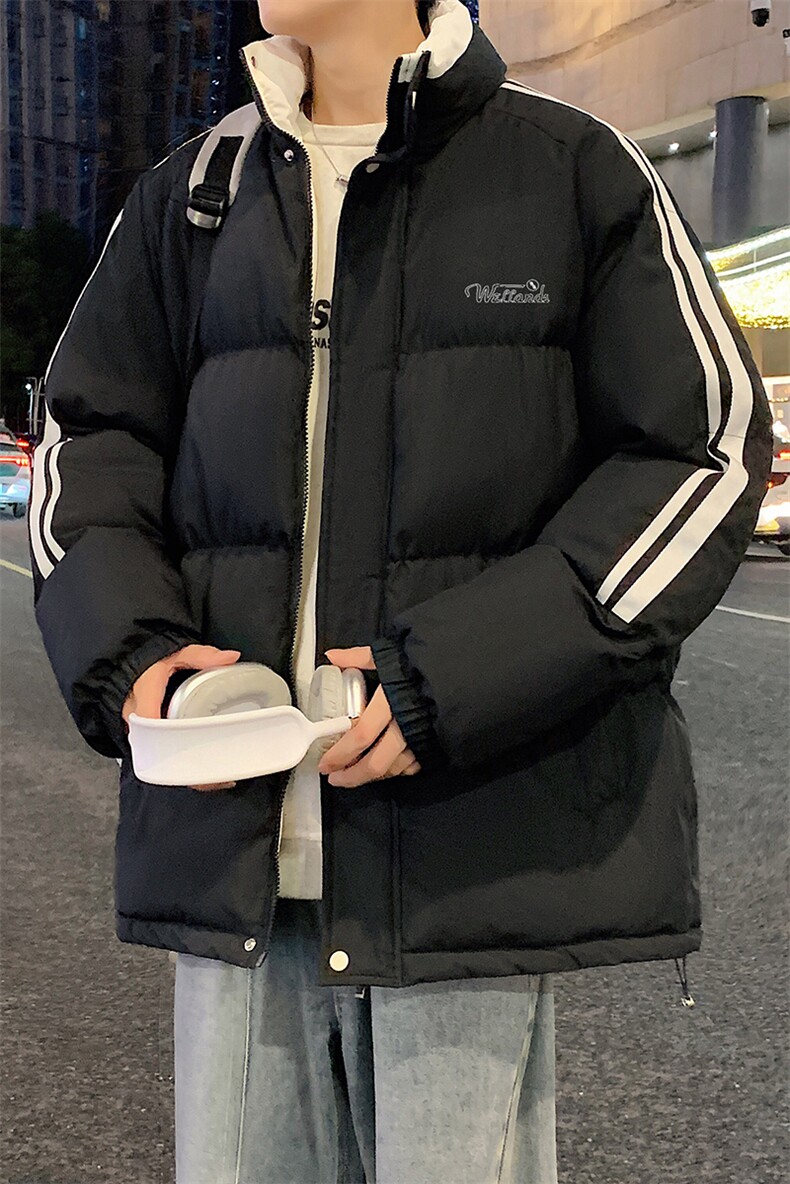 量大优可提供视频冬棉衣立领条纹HD019-1-MF5207-P75,男装棉衣,电商019-1
