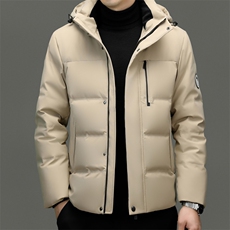 男装羽绒服YR9829新品主推必上！95绒活帽牛奶丝3色充绒131g，男装羽绒服，钱塘207-1
