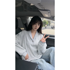 韩系学院风设计cleanfit卫衣简约纯色休闲打底常规P49加绒P59，男装T恤，电商B319