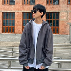 抖音得物高品质二开25秋冬美式重磅宽松结构设计连帽卫衣外套W78，男装卫衣，电商A486-1
