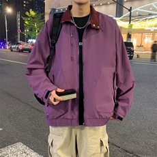 2025秋季新款中性风户外夹克男撞色立领外套DSA157B-J2506-特P75，男装夹克，电商A157B