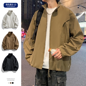现货美式蝙蝠袖立领夹克外套男2026新款短款外套JK02636-P75图片
