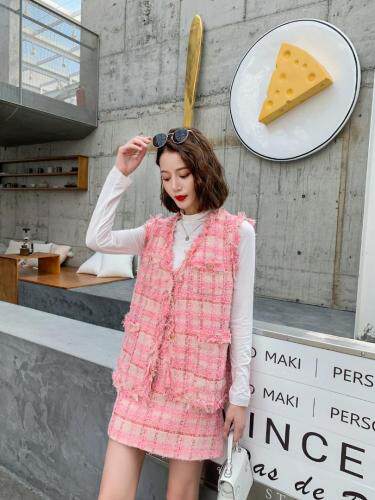 早秋小香风马甲套装，女装马夹，QY2