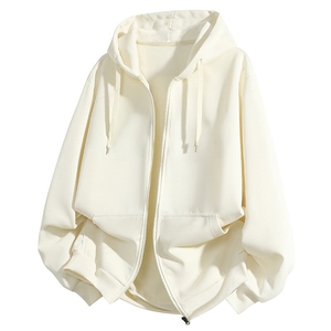 抖音得物高品质全棉二开 360克重磅美式春装连帽开衫卫衣外套HM01图片