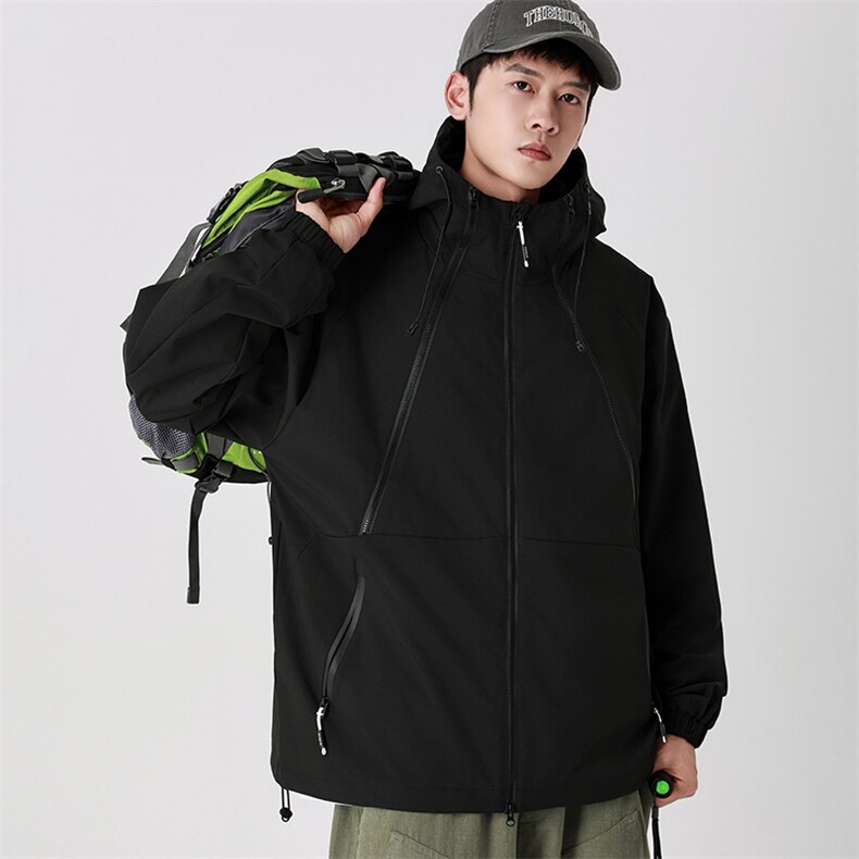 Cityboy情侣时尚连帽冲锋衣外套夹克团体班服,男装夹克,星座301D-5(原星座1415）