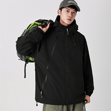 Cityboy情侣时尚连帽冲锋衣外套夹克团体班服，男装夹克，星座301D-5(原星座1415）