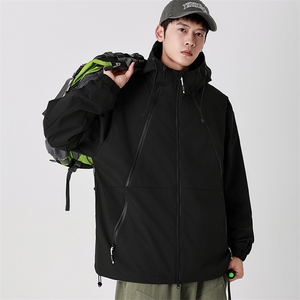 Cityboy情侣 时尚连帽冲锋衣外套夹克 团体班服图片