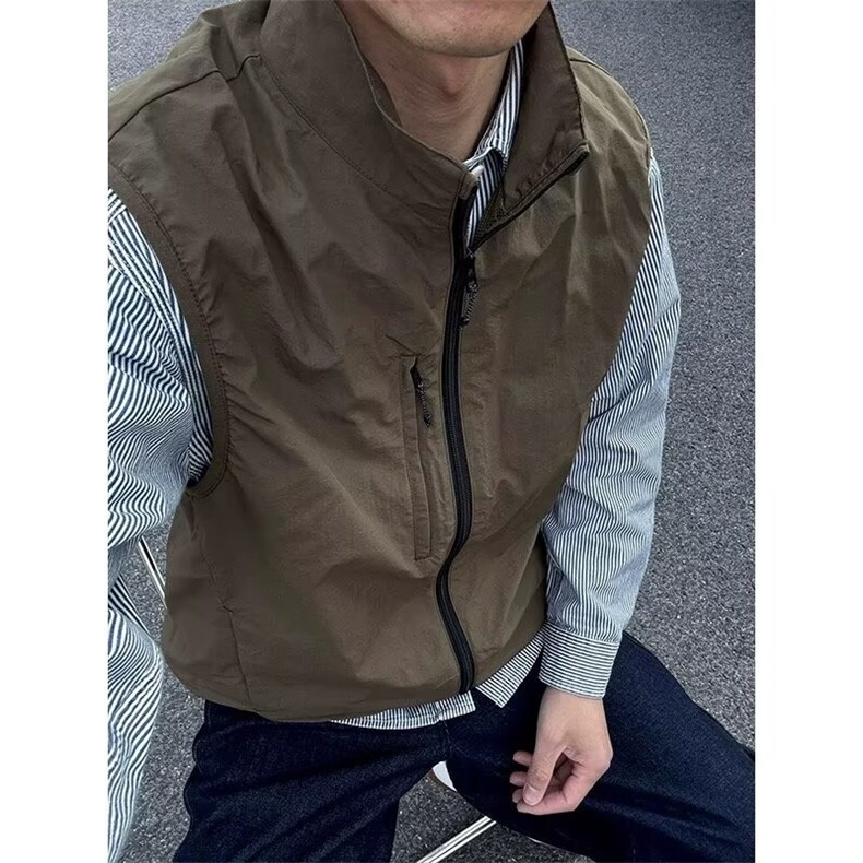 日系户外机能风马甲防水春季男百搭潮流背心潮图片