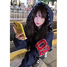 连帽拉链开衫卫衣外套男女春秋刺绣情侣宽松慵懒上衣WY8062，女装短外套，星座1116A（原606A-3）