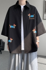 已下单CS1137-特批26控58夏季短袖印花速干冰丝大码外套衬衫，男装T恤，电商A059