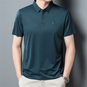 POLO衫男士短袖t恤翻领2023夏季新款潮牌休闲商务男装上衣图片