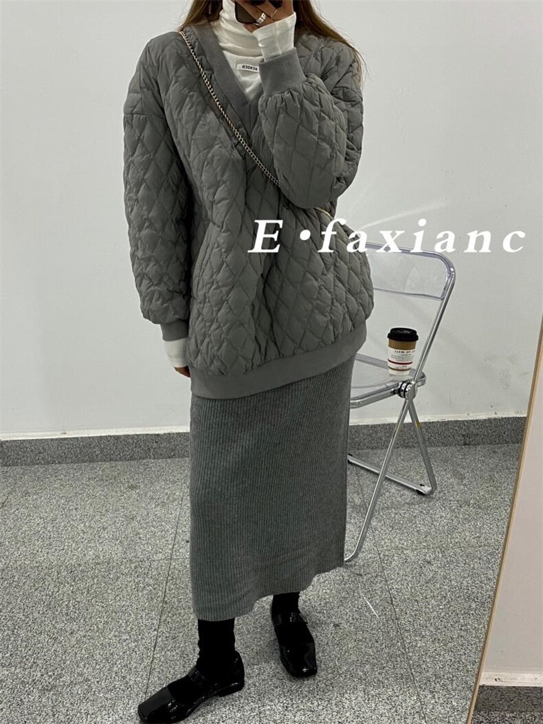 【现货】高级灰羽绒卫衣，均码包容性强，女装卫衣/绒衫，E.FAXIAN伊发现