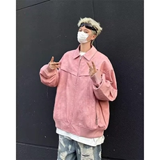 潮青少年皮翻领夹克男女春秋新款宽松上衣百搭休闲外套PY31P68，男装皮衣，星座1013-5