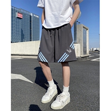 夏季新款美式运动条纹宽松冰丝短裤B315-K25790-特p30控58，男装休闲裤，电商B315