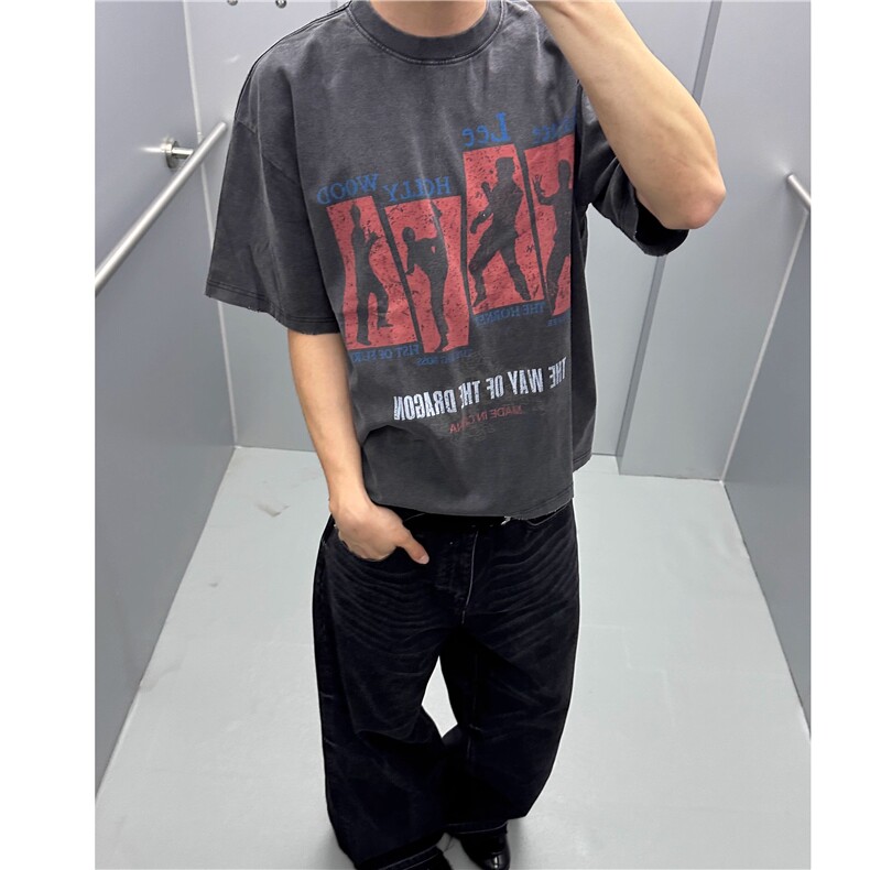 李小龙武术印花短袖T恤 D328-T25120-P35图片
