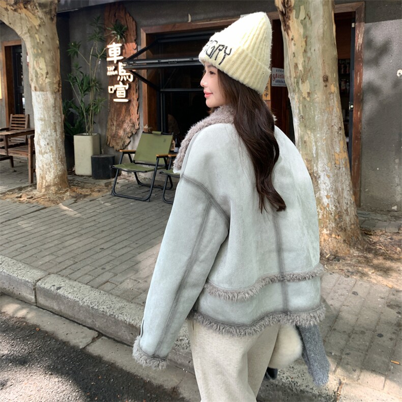 新款 主推手工画线皮毛一体外套2637-P205-K288图片