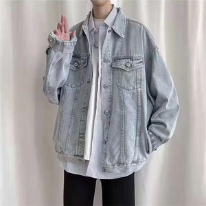 1506/Q1580/P53牛仔外套男百搭上衣春秋男士大码长袖牛仔衣夹克图片