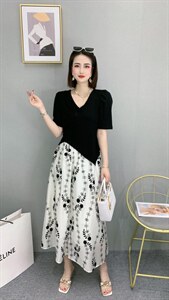 夏季套装连衣裙图片