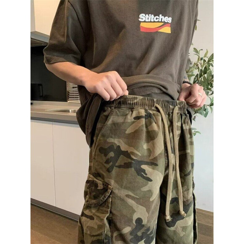 夏季工装短裤男潮牌ins宽松休闲中裤百搭韩版五分裤DK115p35,男装休闲裤,电商D315A
