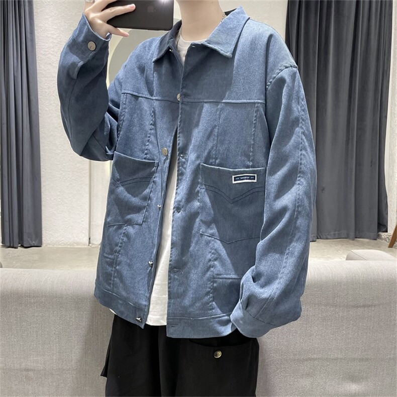 春秋季百搭休闲宽松灯芯绒夹克男士JK153-P60,男装夹克,星座1204