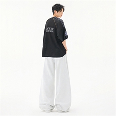 设计感明线水洗春夏美式弯刀牛仔裤男女长裤宽松裤子YD9006A-P70，男装牛仔裤，星座509