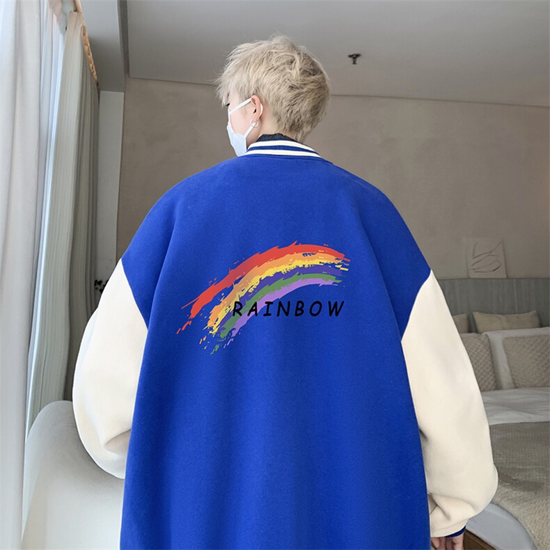摇粒绒棒球服男大码开衫卫衣男夹克BF86064-P65,男装夹克,电商A040