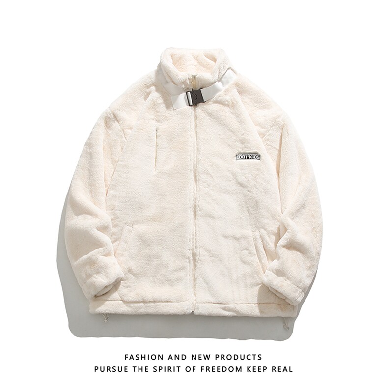 重磅直播品质立领仿真兔毛加厚保暖棉衣棉服白底M881P98,男装棉衣,电商A030-1