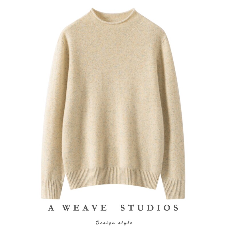 2025年秋季通勤单件套头时尚圆领羊绒衫，女装羊绒衫，绒菲针织