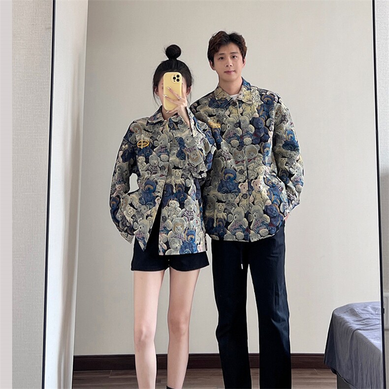 情侣装秋装夹克外套时尚百搭复古设计感外套小香风上衣C665-88,男装夹克,星座911-2(原星座613-2）