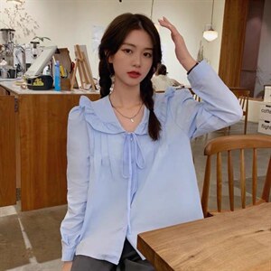 现货，秋季新款甜美风衬衣图片