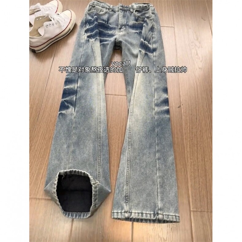 闪电纹半松紧牛仔裤男长裤A138-P40,男装牛仔裤,电商D312