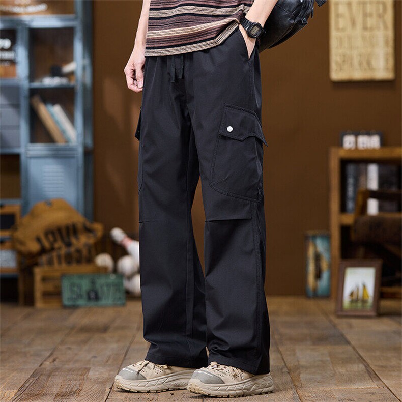 工装裤男士春夏天薄款2026新款冰丝速干垂感休闲长裤子Z2521-P40，男装工装外套，星座509