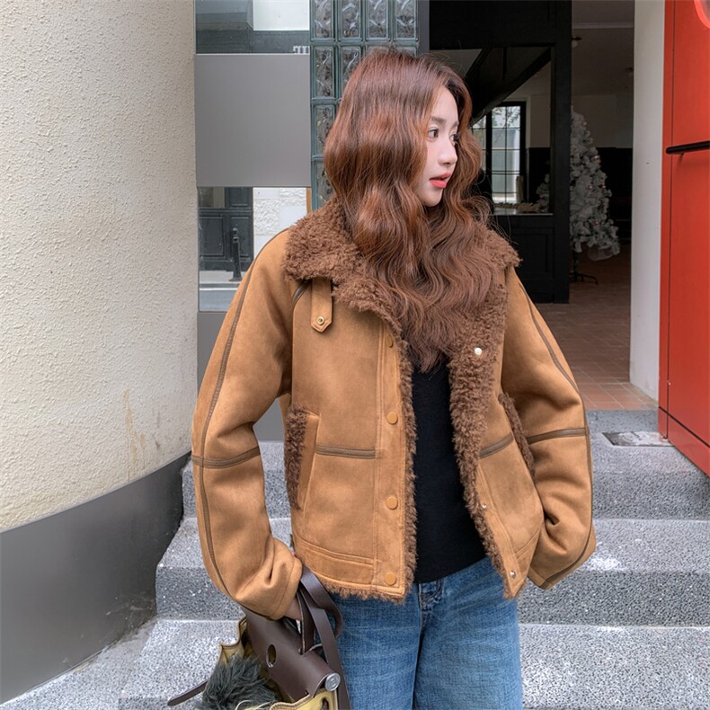 2C011-9817款皮毛一体P205-K305,女装短外套,2C011