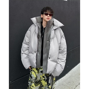 【有货】DM9094-P148冬季新款美式潮牌双层领假两件棉服男加厚衣图片