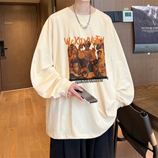 抖音得物供货量大从优可提供视频美式长袖T恤CT819特P25，男装T恤，电商A486-1