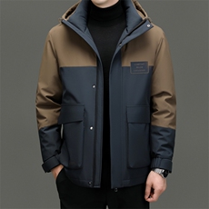 BN23801钱塘2020-2时尚休闲简约连帽中年男士90鹅绒羽绒服P295，男装羽绒服，钱塘207-2