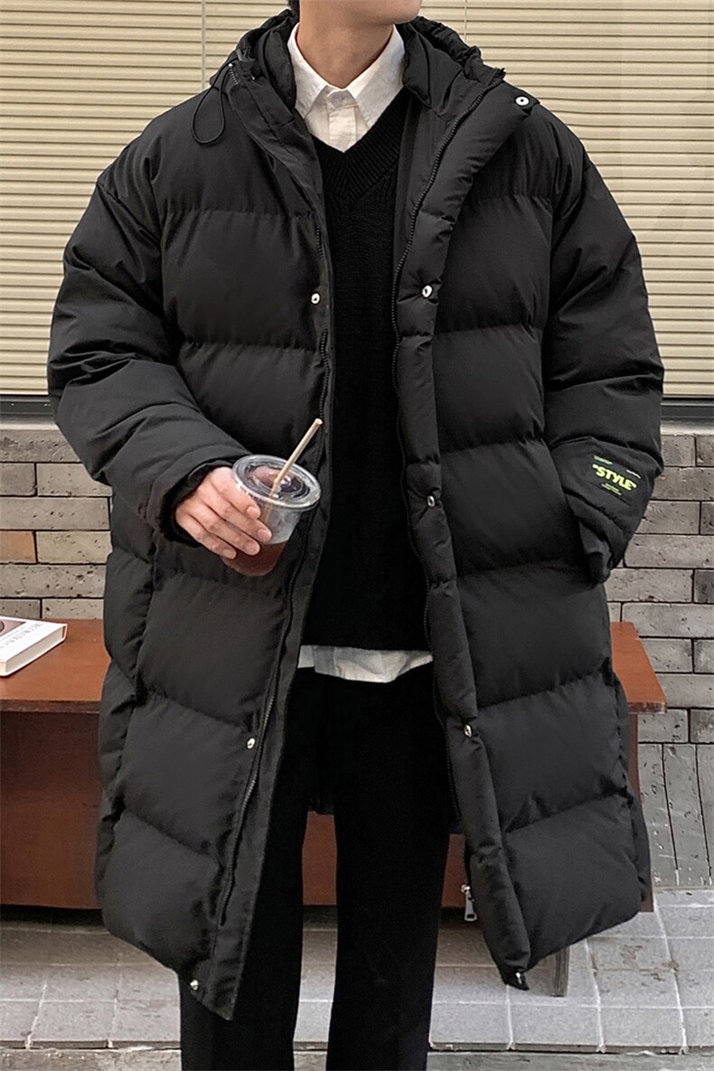 1港风外景中长款横条情侣连帽大码M-5XL棉衣外套男8719P135控188,男装棉衣,星座226-2