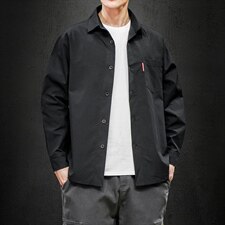 2021秋季新日系马切达大码男卡通印花宽松长袖衬衫C3204-P35，男装衬衫，电商A001