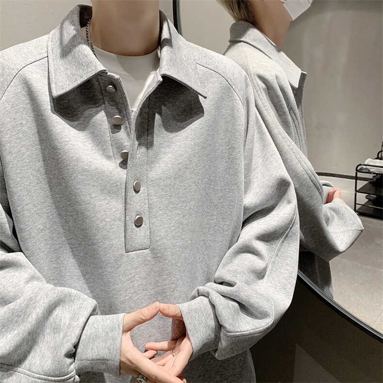 新款潮流运动外套秋装韩版vibe男女同款翻领卫衣HY630TP48控78,男装卫衣,电商A102B