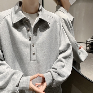 新款潮流运动外套秋装韩版vibe男女同款翻领卫衣HY630TP48控78图片