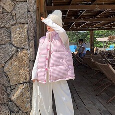 两面穿美式设计感羊羔绒马甲棉服外套女chi冬慵懒风甜美MF347-P75，男装棉衣，星座412-3