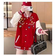 J9930-P70美式嘻哈高质量刺绣宽松潮牌棒球服夹克，男装夹克，星座617A-2