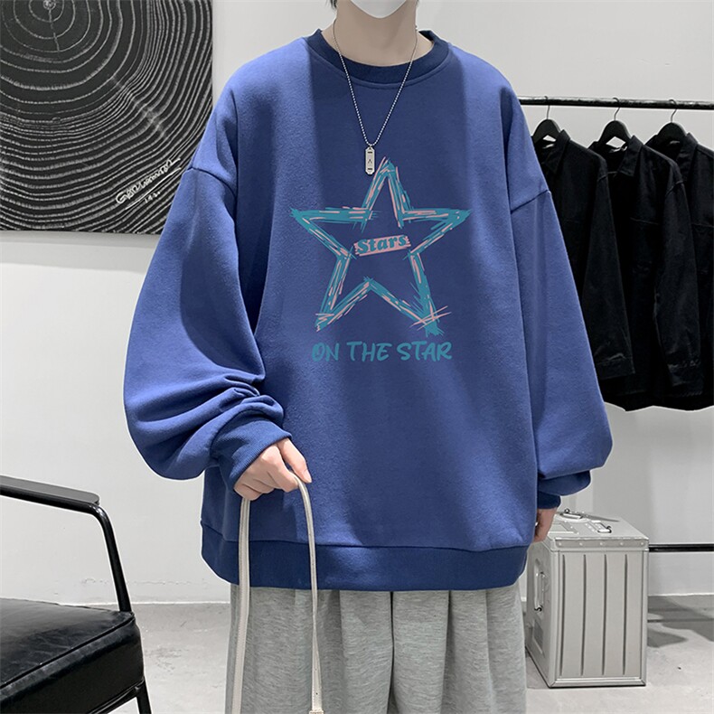 春季圆领卫衣男大码韩版宽松长袖外套S6340-P28,男装卫衣,电商A040