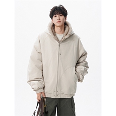 现货高品质美式高街冬季重磅硬挺短款座山雕毛领棉衣男女加厚外套，男装棉衣，电商A486