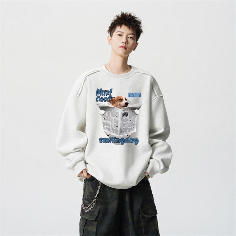 得物供货、重磅420克现货 圆领卫衣宽松HD019-1-WY2542LL-P35图片