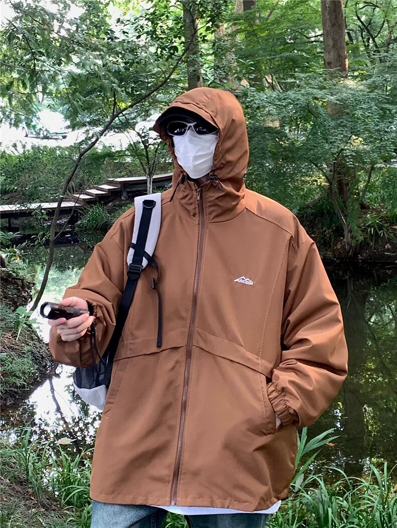 连帽工装潮流外套休闲宽松山系冲锋衣GF35P58,男装夹克,星座1116-2