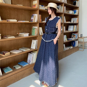 夏装新款！大量现货！波点牛仔休闲两件套2C133-8927 P160 K128图片