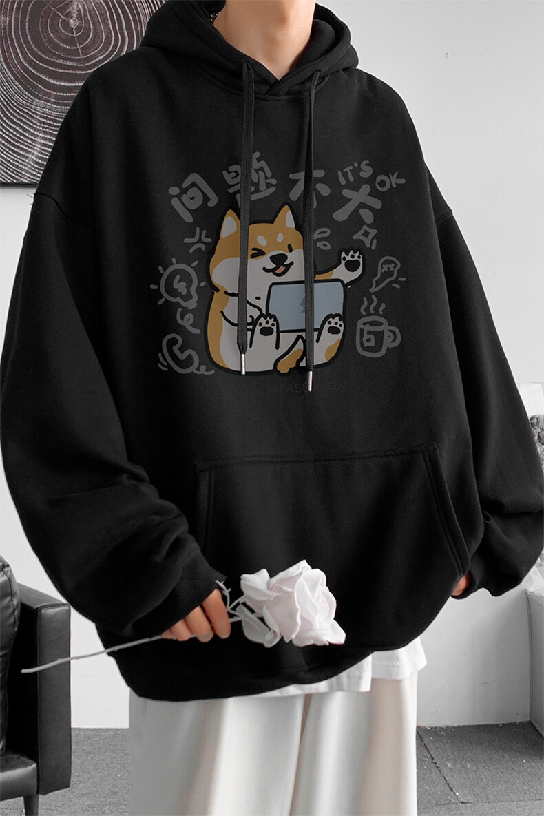 已注册/华棉秋新款内景宽松连帽卫衣男潮大码WY00309/P45加绒P50,男装卫衣,电商B316